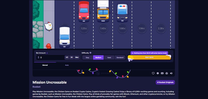 Mission uncrossable game in Canada